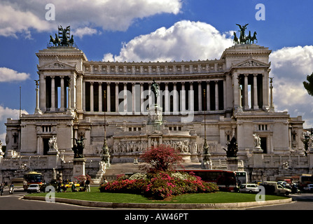 Altare della Patria Vittorio Emanuele (Monumento Nazionale a Vittorio Emanuele II) Roma Foto Stock