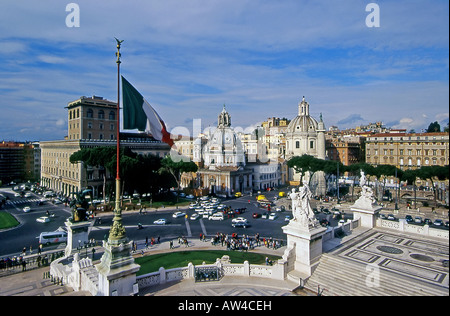 Piazza Venezia, Roma Italia Foto Stock