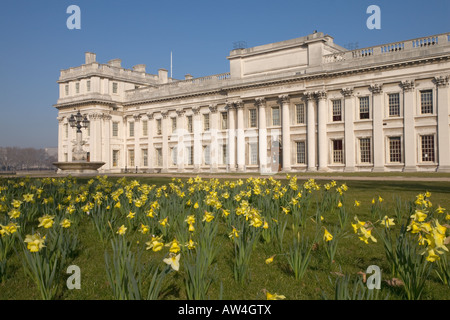 Old Royal Naval College ora parte dell'Università di Greenwich Londra Greenwich Foto Stock