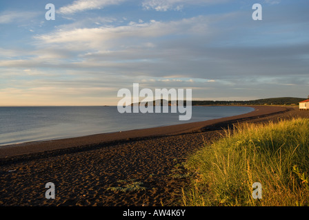 Spiaggia di St Martins intorno alla testa Quaco Lighthouse New Brunswick Foto Stock