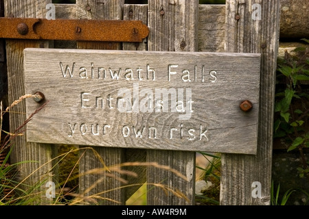 Wainwath cade cancello di ingresso, North Yorkshire, Inghilterra Foto Stock