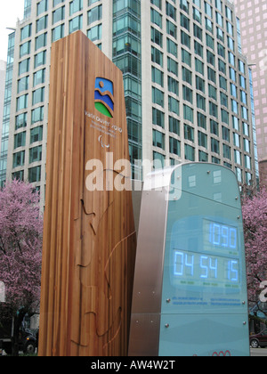 Olimpiadi Invernali 2010 orologio a galleria d'Arte di Vancouver, BC, Canada Foto Stock