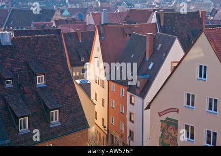 Vista sul tetto di Nuernberg, Germania Foto Stock