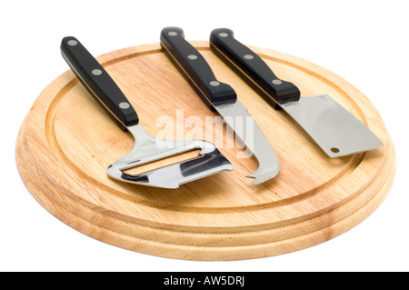 Scopo su bianco arnese da cucina cucina Coltello per formaggio Foto Stock