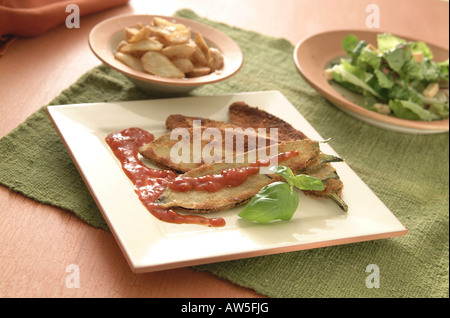 Aubergine arrabiata Foto Stock