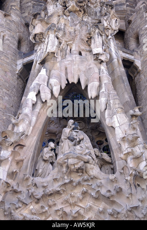 Gaudi Basilica della Sagrada Familia di Barcellona, Spagna Foto Stock