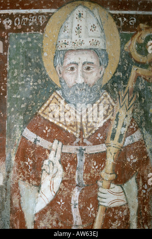Gravedonna Italia affreschi nella chiesa di Santa Maria del Tiglio Foto Stock
