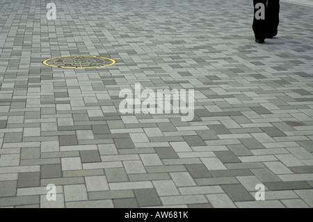 Chiusino nel blocco-atrio pavimentato in Tokyo's Sengaku-ji Foto Stock