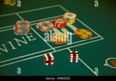 Il gioco d'azzardo Crap Game Modello rilasciato il Caesars Palace Casino Las Vegas Nevada Foto Stock