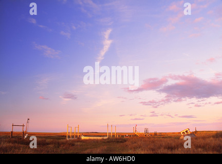 NORFOLK THORNHAM tramonto Foto Stock