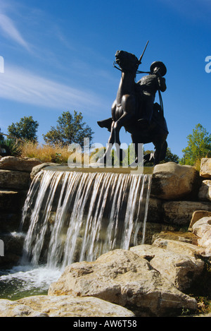 Buffalo Soldier Memorial a Fort Leavenworth, Kansas. Foto Stock