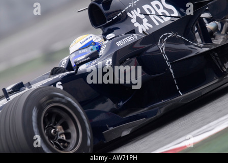 Nico Rosberg GER in Toyota Williams FW30 racecar durante la Formula 1 sessioni di prove sul Circuito de Catalunya Foto Stock