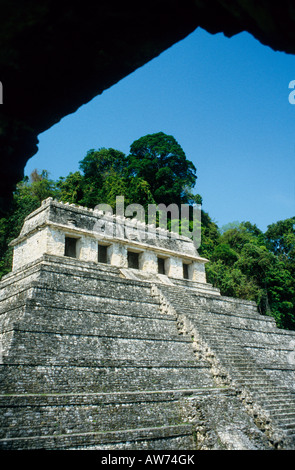 Tempio di iscrizioni, Palenque, Chiapas, Messico Foto Stock