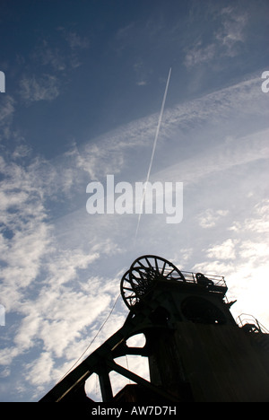 Pleasley colliery scorte di testa Foto Stock