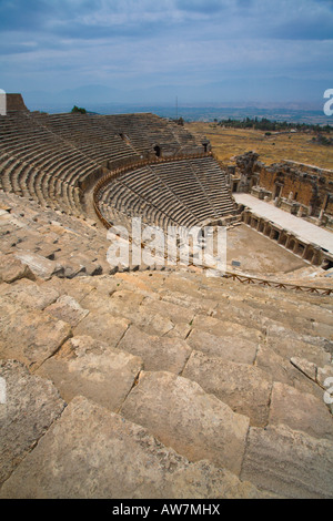 Anfiteatro romano di Hierapolis, Pamukkale. Foto Stock
