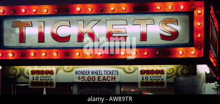 Coney Island Amusement Park Foto Stock