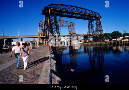 Transporter Bridge La Boca quartiere Buenos Aires Argentina Foto Stock