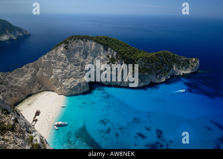 Navagio beach (naufragio), l'isola di Zante, Grecia Foto Stock