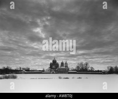 La Russia. Area di Mosca. Nei pressi di Mozhaisk città. Spaso-Borodinsky monastero. Foto Stock