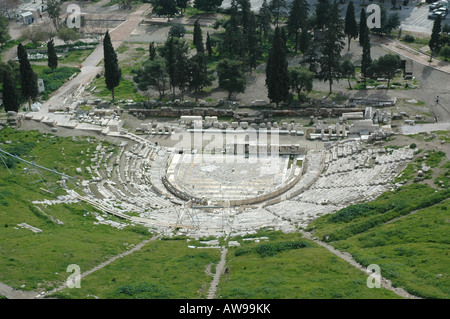 Il Teatro di Dioniso, Atene Foto Stock