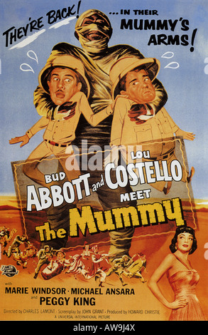 ABBOTT e Costello Meet la mummia poster per 1955 U-I film Foto Stock