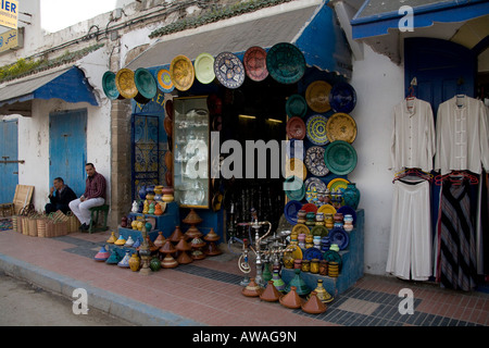 Tappeto marocchino shop in essaouira marocco Africa del Nord Foto Stock