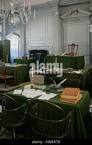 Assemblaggio in camera Independence Hall di Philadelphia PA Foto Stock