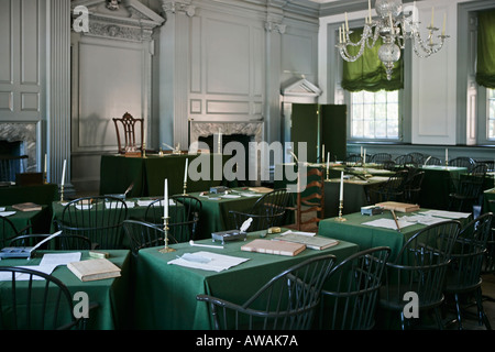 Assemblaggio in camera Independence Hall di Philadelphia PA Foto Stock