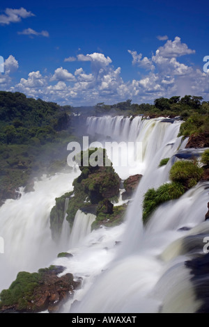 Iguassu Falls è la più grande serie di cascate sul pianeta si trova in Brasile Argentina e Paraguay Foto Stock