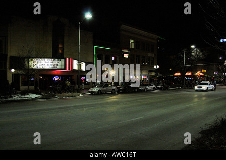 O Street, a Lincoln, Nebraska. Foto Stock