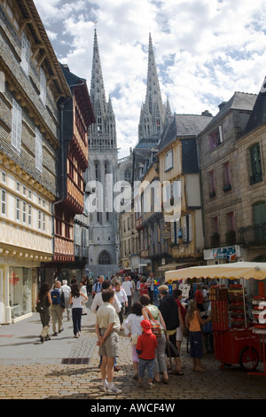 Quimper centro città Bretagna Francia Foto Stock