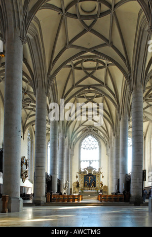 Noerdlingen Noerdlingen Svevia Baviera Germania chiesa parrocchiale di St Georg Foto Stock