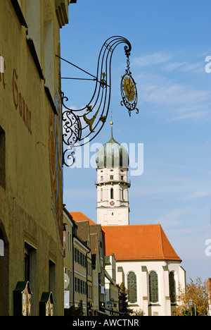 Schongau Alta Baviera Germania chiesa parrocchiale Assunzione di Maria Foto Stock