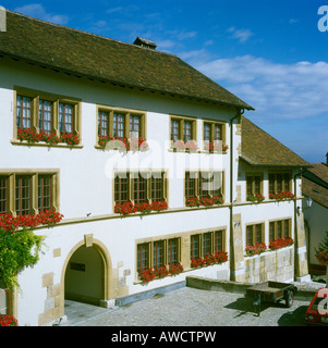 Erlach sul Lago di Bienne nel Canton Berna Svizzera Castello Foto Stock