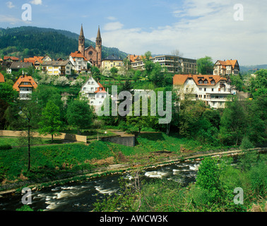 Forbach nella valle Murg Foresta Nera settentrionale Baden-Wuerttemberg Germania Foto Stock