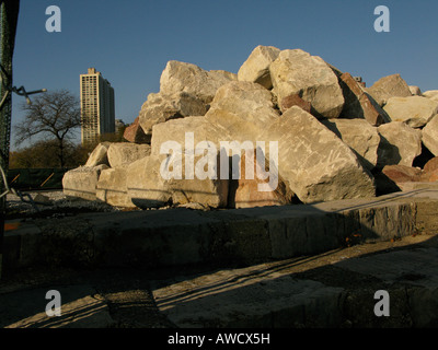 Costruzione sito in Chicago IL, Stati Uniti d'America. Foto Stock