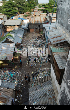 Dey Krahom delle baraccopoli, Phnom Phen, Cambogia Foto Stock