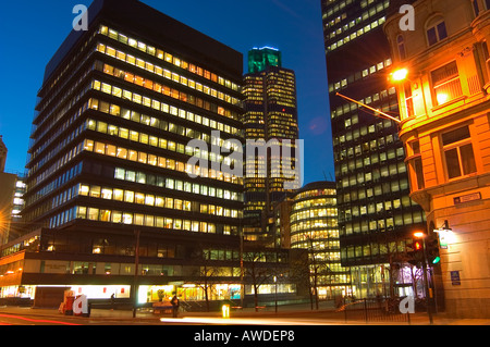 Vista del paesaggio di torre 42 nella città di Londra Foto Stock