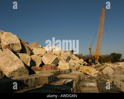 Costruzione sito in Chicago IL, Stati Uniti d'America. Foto Stock