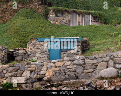 Fishermans Huts in Cornovaglia a Cape Cornwall Foto Stock