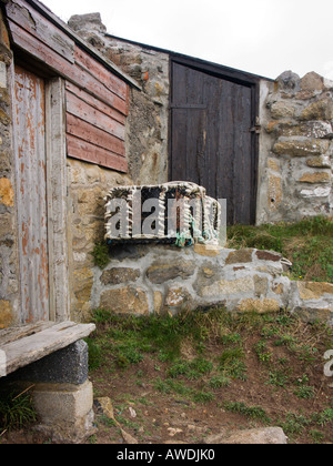 Fishermans Huts in Cornovaglia a Cape Cornwall Foto Stock