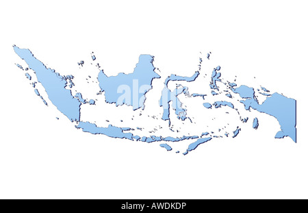 Mappa di Indonesia Foto Stock
