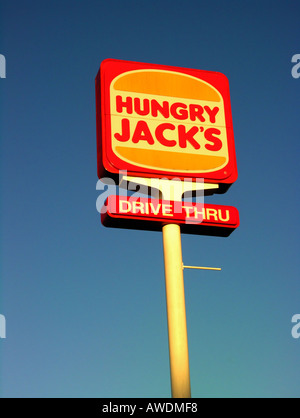 Hungry Jacks segno Foto Stock