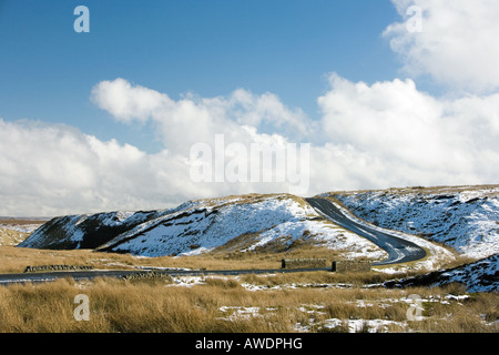 Arkengarthdale brughiera coperta di neve, Yorkshire Dales, Inghilterra Foto Stock