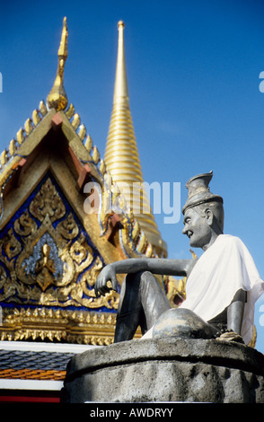 Il Wat Phra Kaew e il Grand Palace, Ko Ratanakosin Area, Bangkok, Thailandia Foto Stock