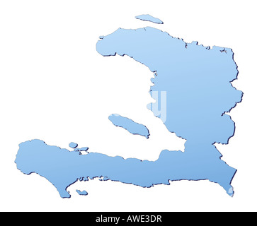 Mappa di Haiti Foto Stock