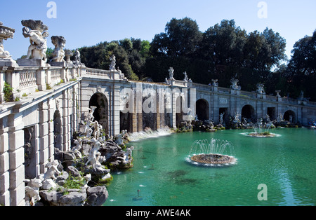 Italia Caserta la fontana del Palazzo Reale Foto Stock