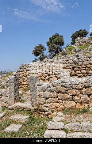 Rovine risalenti al V secolo A.C. (periodo dorico), Lato, Creta, Grecia, Europa Foto Stock