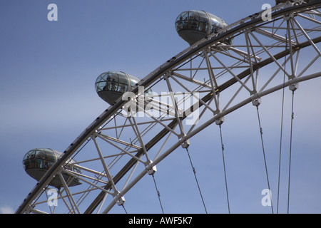 Vista astratta del London Eye Foto Stock