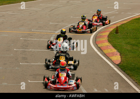 Kartracing tedesco campionati, Kart pista di Ampfing, Alta Baviera, Baviera, Germania, Europa Foto Stock